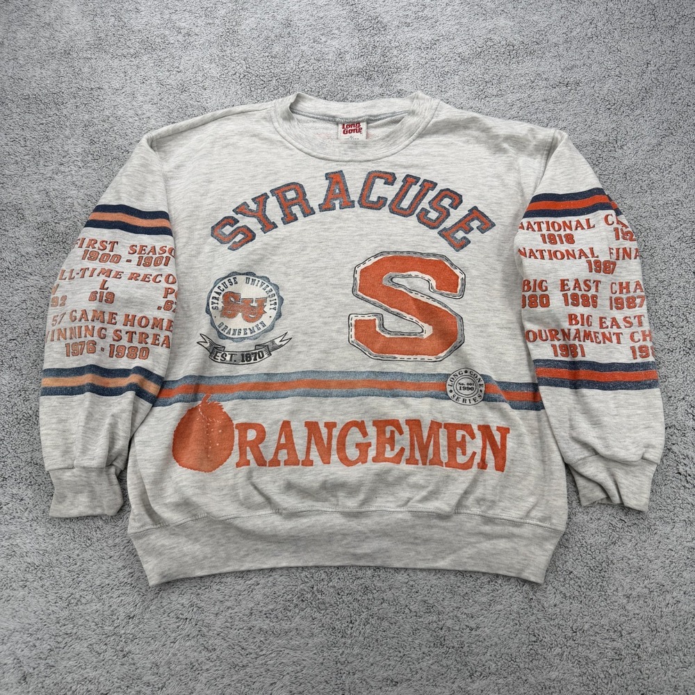 Vintage Syracuse University Sweatshirt Mens Medium NCAA Football Distressed USA*